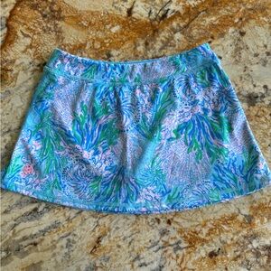 Girls Lilly Pulitzer Blue and Green Luxletic Skirt